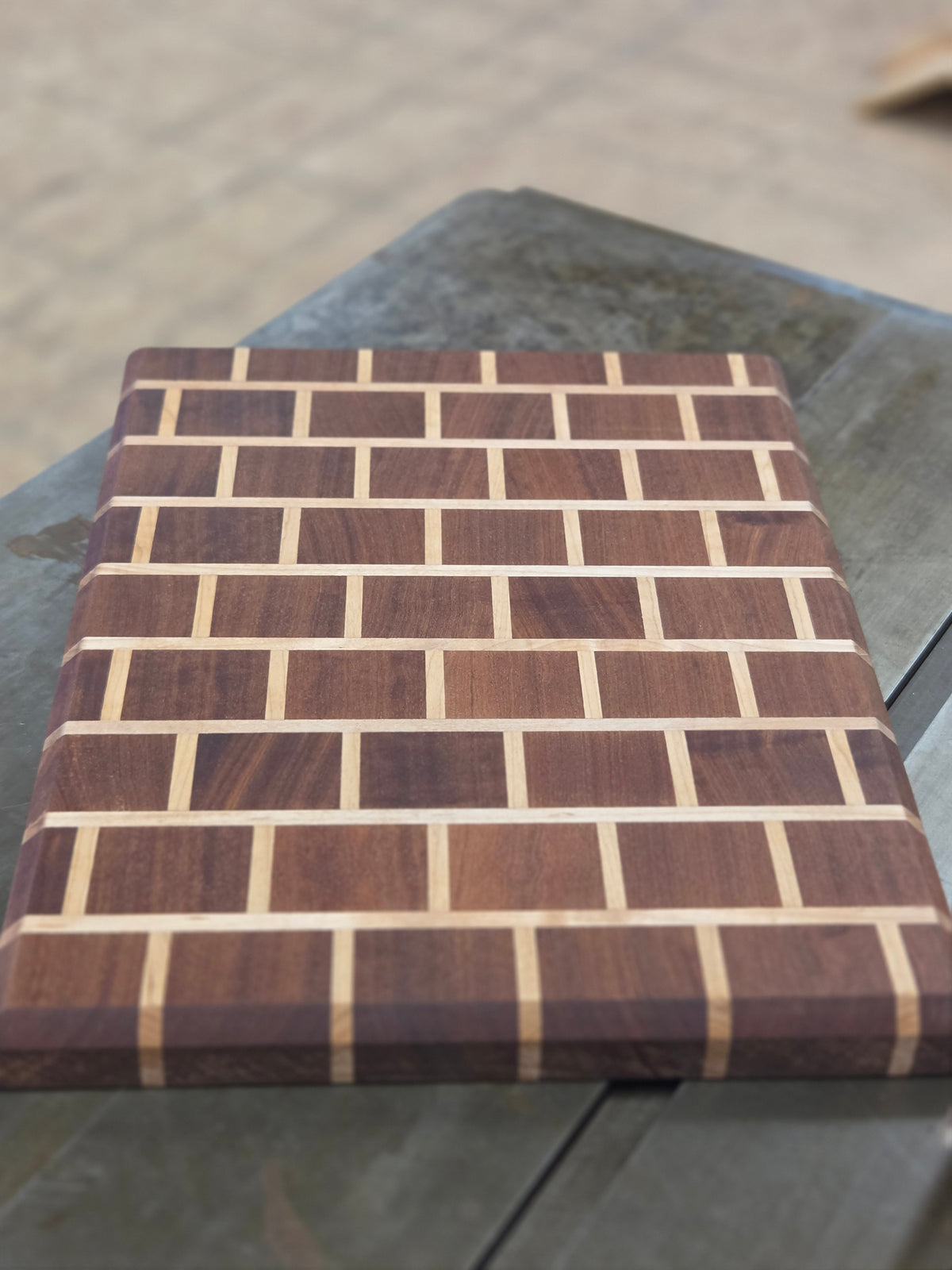 Mahogany & Maple Brick Pattern Board