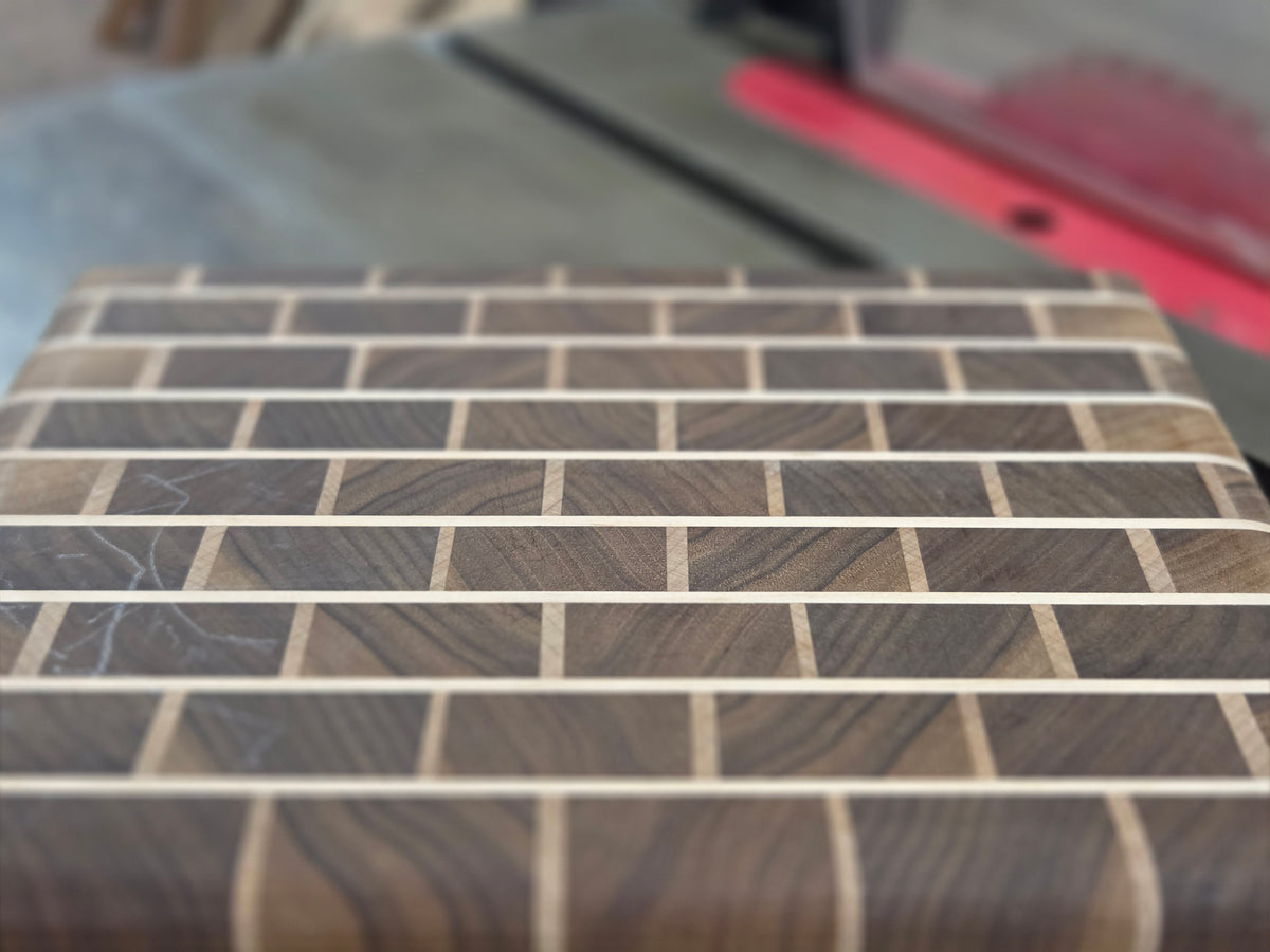 Walnut & Maple Brick Pattern Board