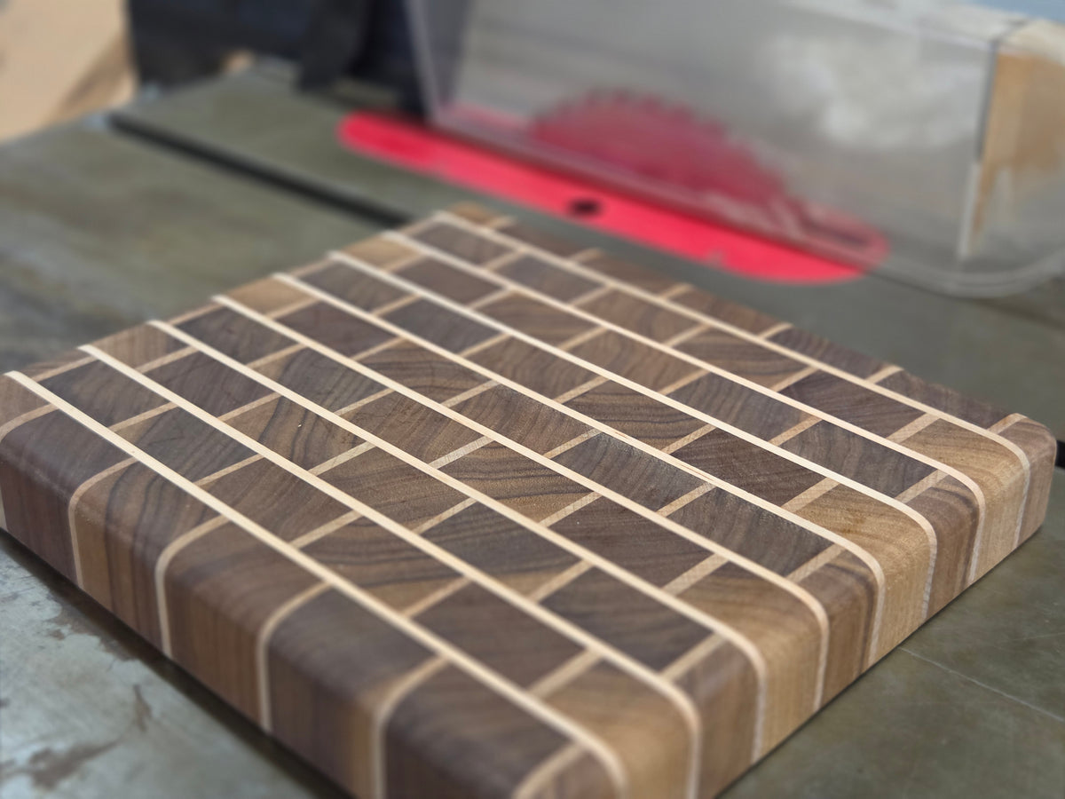 Walnut & Maple Brick Pattern Board