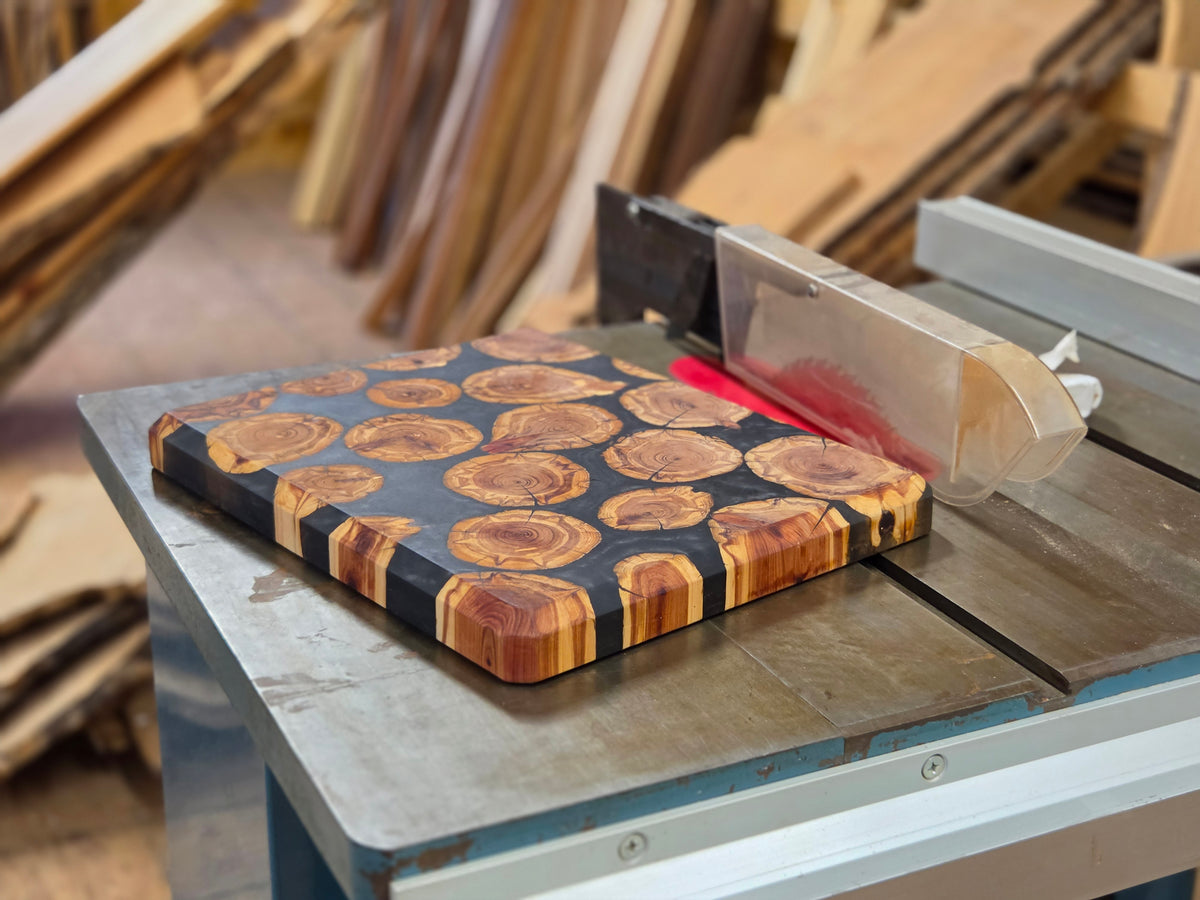 Cedar & Epoxy Serving Board