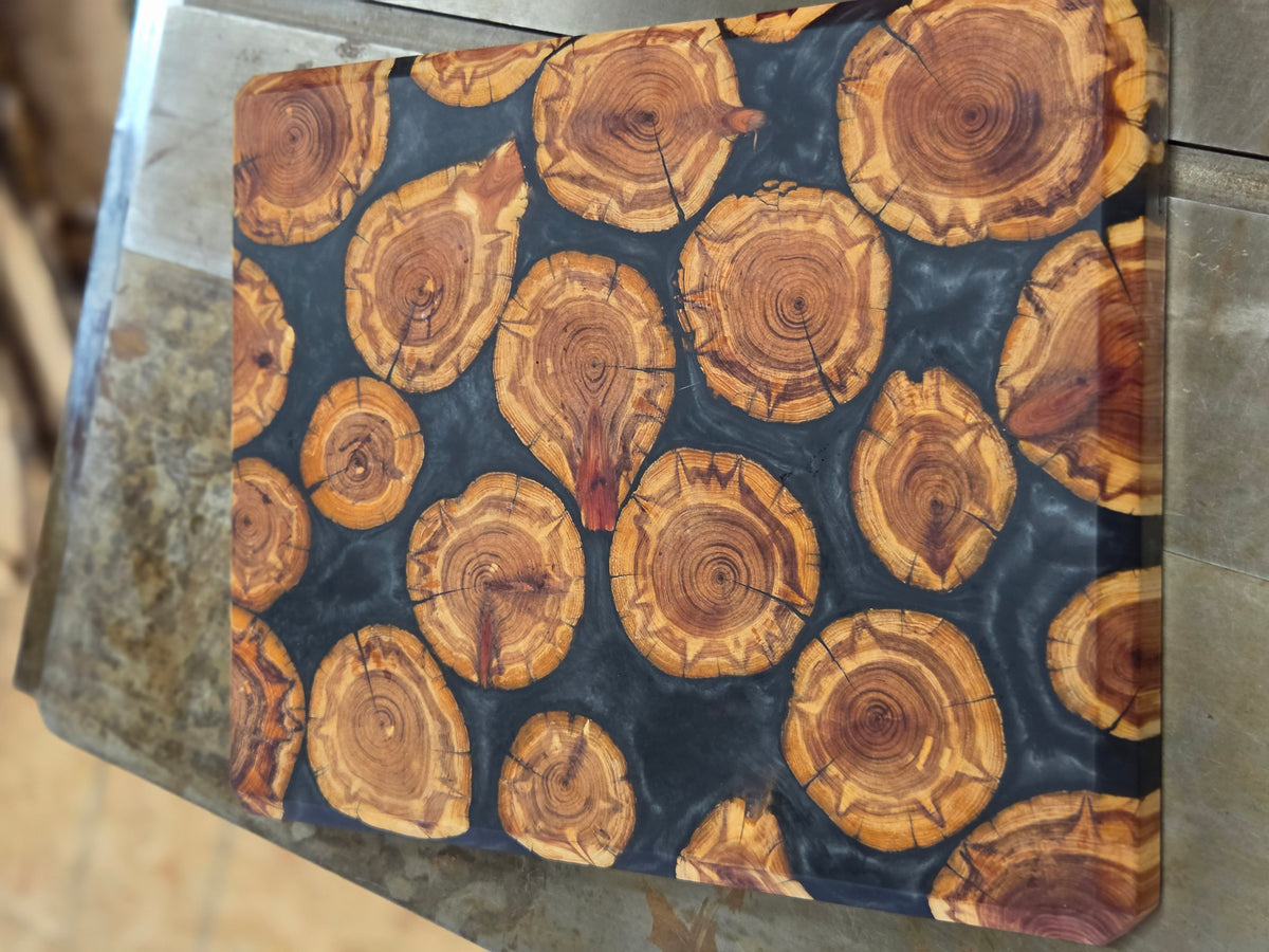 Cedar & Epoxy Serving Board