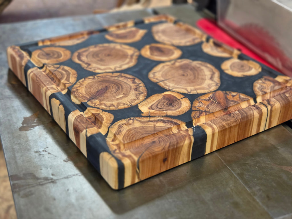 Cedar & Black Epoxy Resin Board