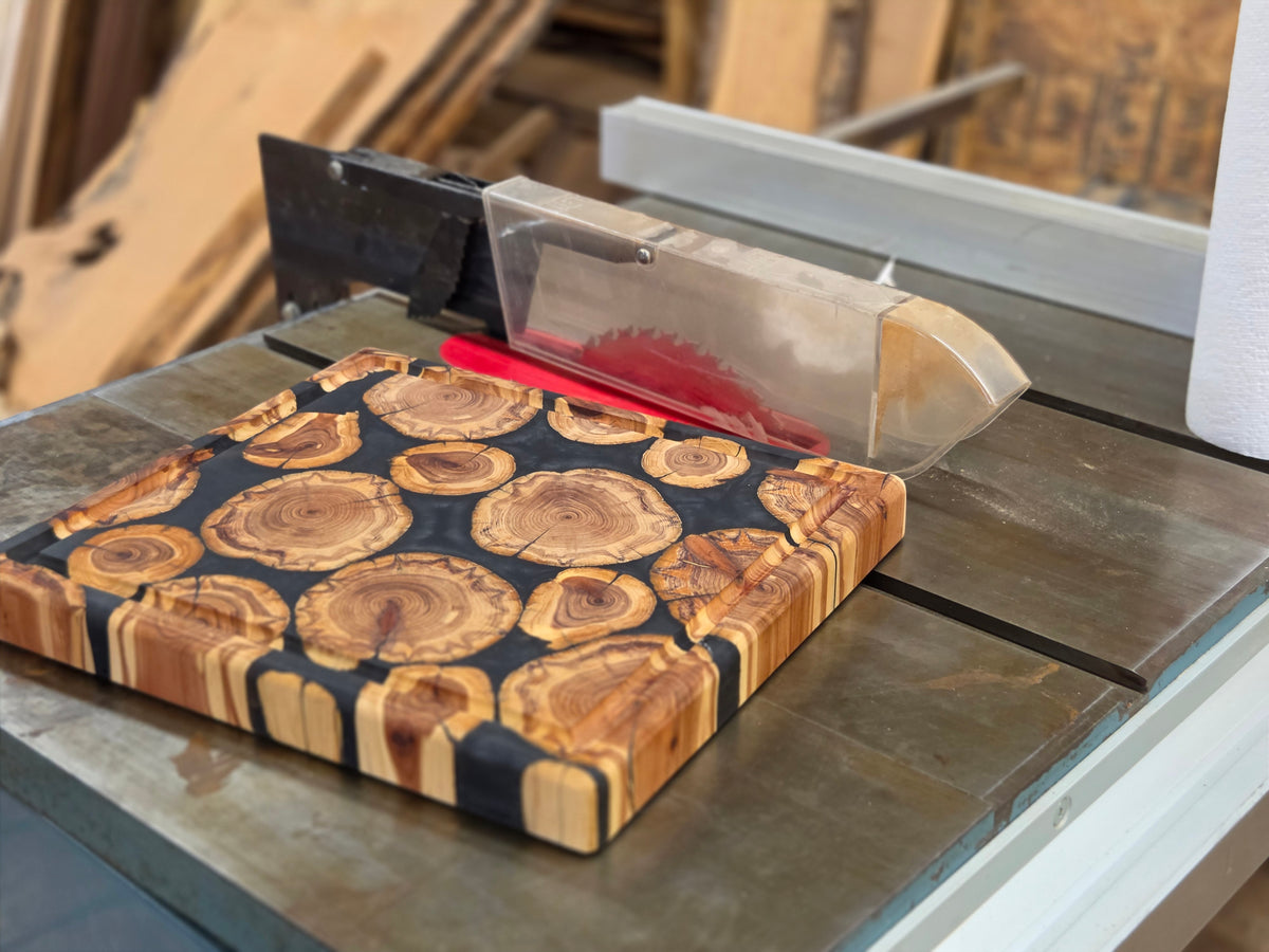 Cedar & Black Epoxy Resin Board