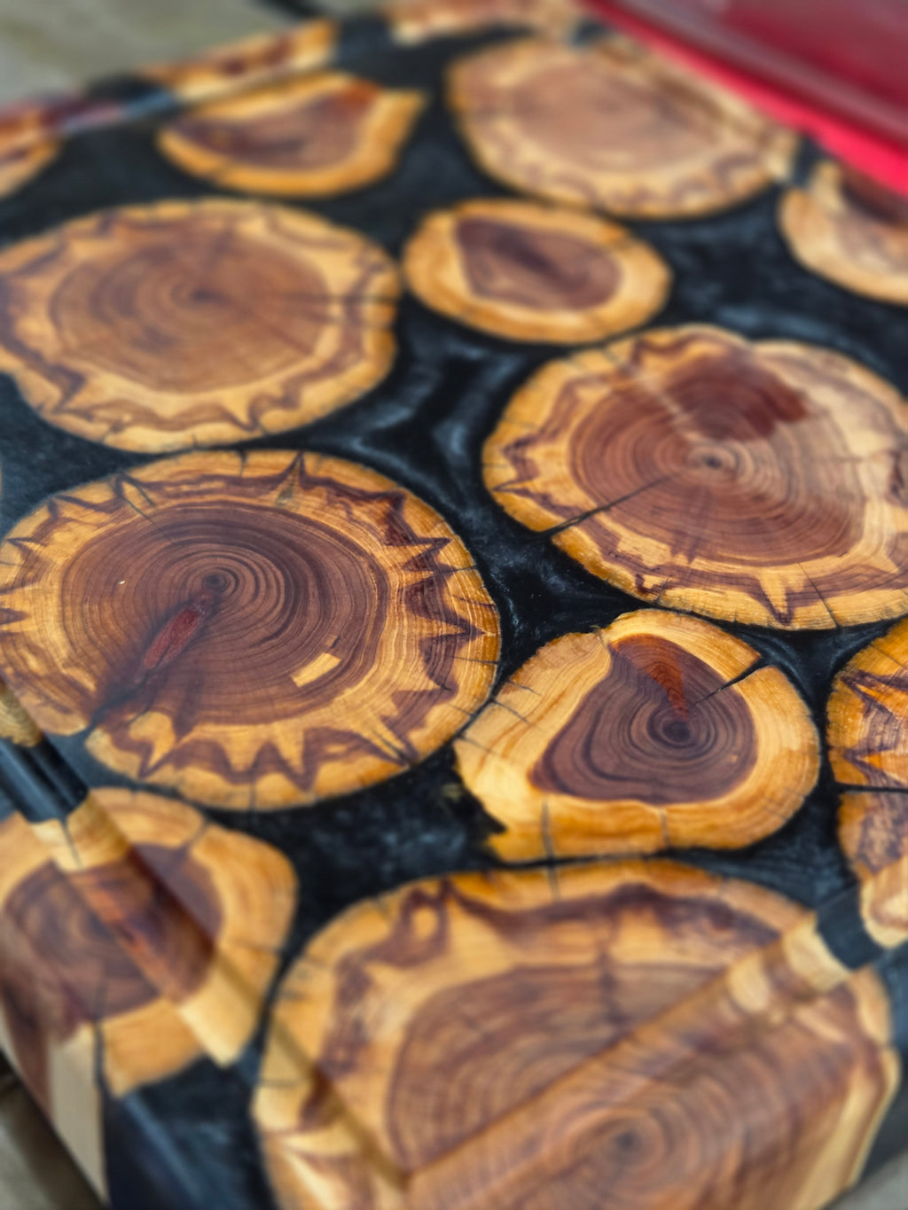Cedar & Black Epoxy Resin Board