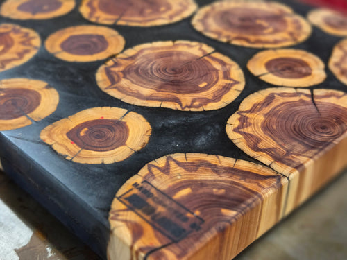 Cedar & Black Epoxy Resin Board
