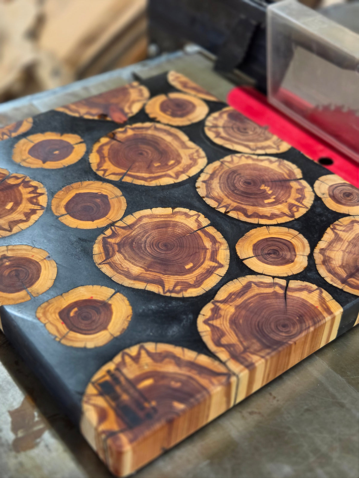 Cedar & Black Epoxy Resin Board